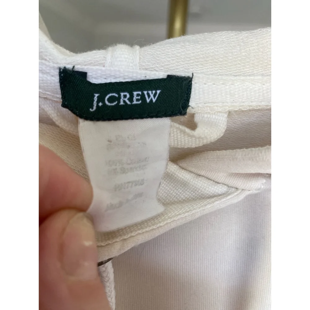 J.Crew Cotton Hoodie Preppy Neutral Cream Classic Buttery Soft Casual Cozy Luxe